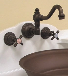 Herbeau - Royale Wall Mounted 3 Hole Set Without Waste