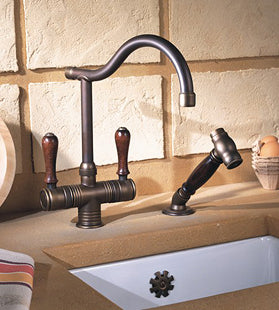 Herbeau - Valence Single-Hole Mixer with Handspray Deck Mounted