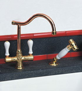 Herbeau - Ostende Single-Hole Mixer with Handspray Deck Mounted