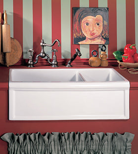 Herbeau - Luberon Fireclay Double Farm House Sink
