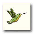 Ceramic Tile Trends - Hummingbirds / Matte Crema Background