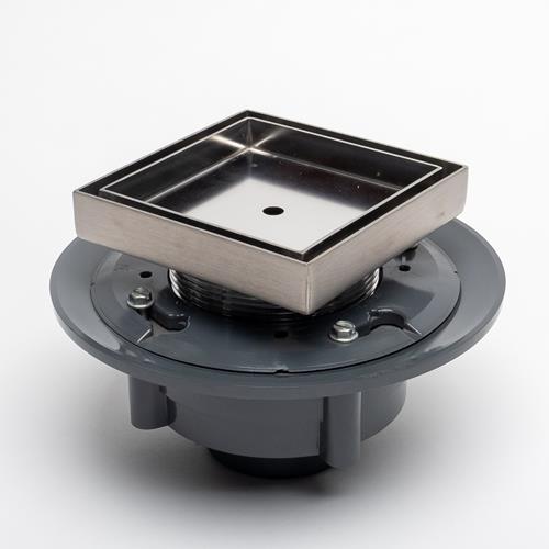 Trim By Design - 2 Inch Pvc Floor Drain W/5 Inch Square Top