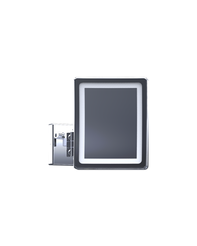Baci by Remcraft - Basic square double arm wall mirror 5X