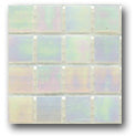 Ceramic Tile Trends - Pearl Iridescent .5/8 Inch X .5/8 Inch each - Mesh Mounted