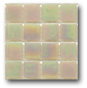 Ceramic Tile Trends - Pearl Iridescent .5/8 Inch X .5/8 Inch each - Mesh Mounted