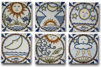 Ceramic Tile Trends - Universe Decors (Set of 6)