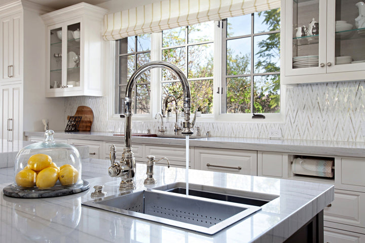 The Best Kitchen Faucet Features from Kallista, Waterstone, and Newport Brass