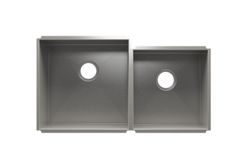 Julien - UrbanEdge sink undermount, double L18X18X10 R15X16X8