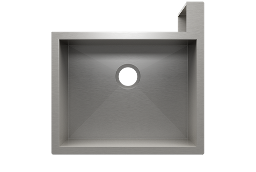 Julien - SocialCorner sink undermount flat aprons right corner, single 23X18X10