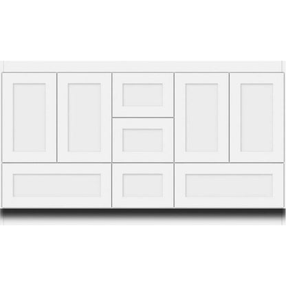 Simplicity by Strasser - 60 X 18 X 34.5 Legacy Vanity Shaker Door For Double Basin