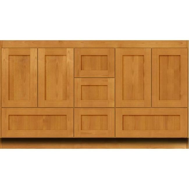 Simplicity by Strasser - 60 X 18 X 34.5 Legacy Vanity Shaker Door For Double Basin