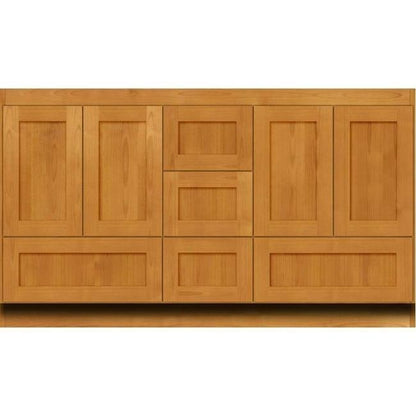 Simplicity by Strasser - 60 X 18 X 34.5 Legacy Vanity Shaker Door For Double Basin