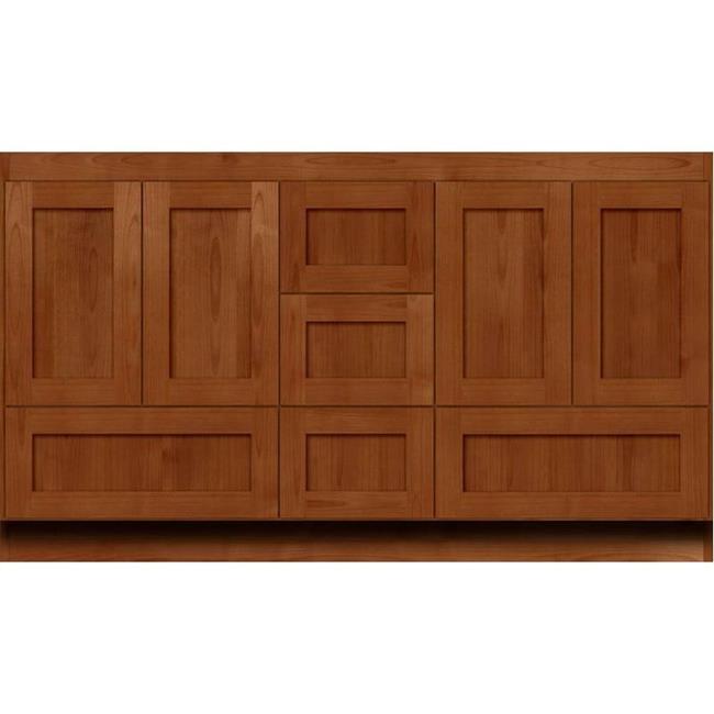 Simplicity by Strasser - 60 X 18 X 34.5 Legacy Vanity Shaker Door For Double Basin