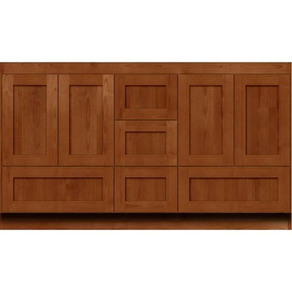 Simplicity by Strasser - 60 X 18 X 34.5 Legacy Vanity Shaker Door For Double Basin