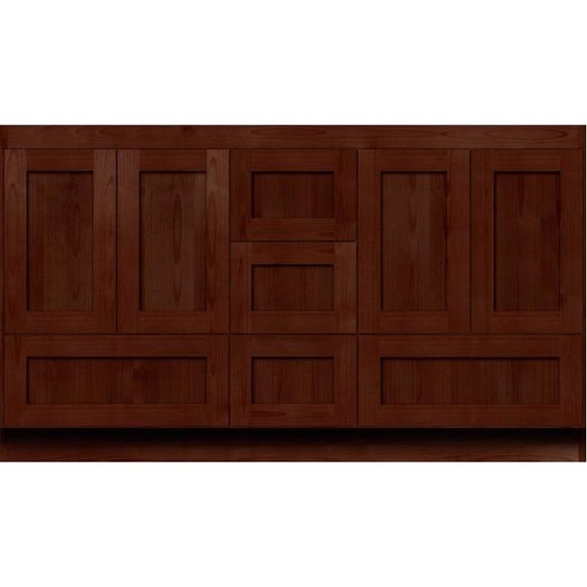 Simplicity by Strasser - 60 X 18 X 34.5 Legacy Vanity Shaker Door For Double Basin