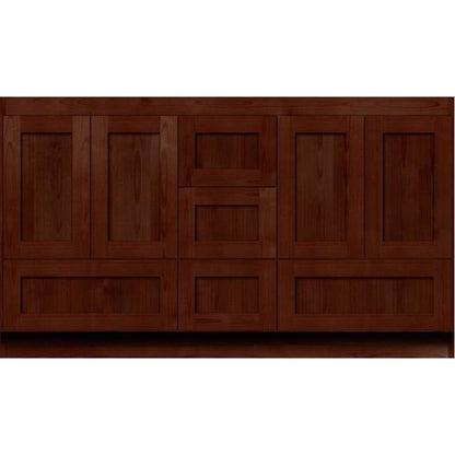 Simplicity by Strasser - 60 X 18 X 34.5 Legacy Vanity Shaker Door For Double Basin