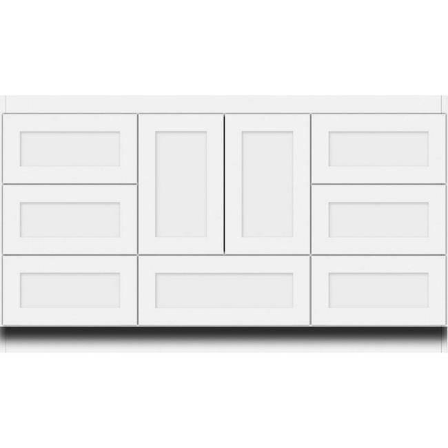 Simplicity by Strasser - 60 X 18 X 34.5 Legacy Vanity Shaker Door For Single Basin