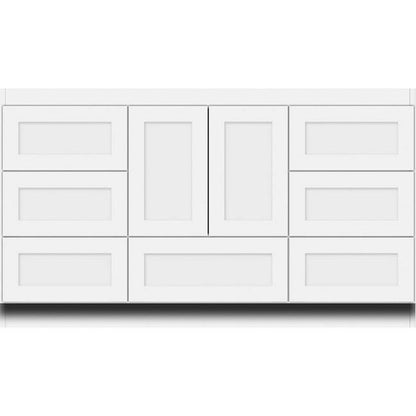 Simplicity by Strasser - 60 X 18 X 34.5 Legacy Vanity Shaker Door For Single Basin