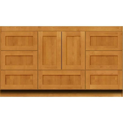 Simplicity by Strasser - 60 X 18 X 34.5 Legacy Vanity Shaker Door For Single Basin