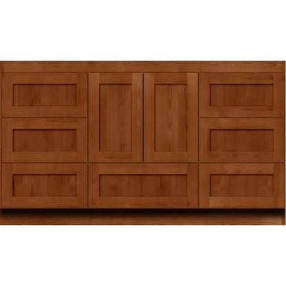 Simplicity by Strasser - 60 X 18 X 34.5 Legacy Vanity Shaker Door For Single Basin
