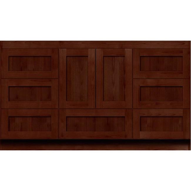 Simplicity by Strasser - 60 X 18 X 34.5 Legacy Vanity Shaker Door For Single Basin