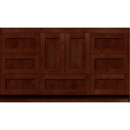 Simplicity by Strasser - 60 X 18 X 34.5 Legacy Vanity Shaker Door For Single Basin