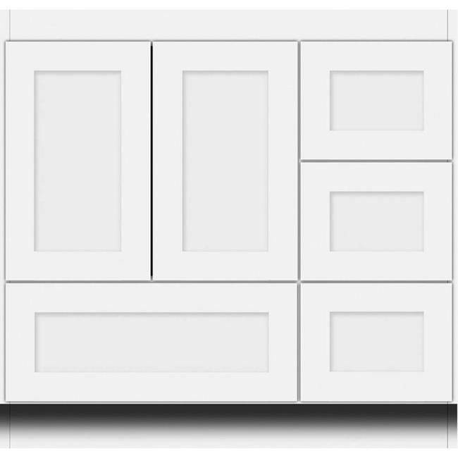 Simplicity by Strasser - 36 X 18 X 34.5 Legacy Vanity Shaker Door Right Hand Drawers