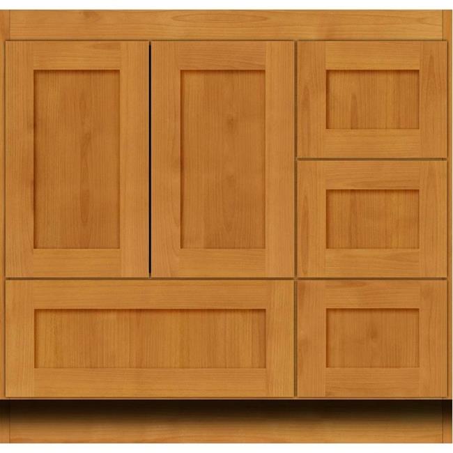Simplicity by Strasser - 36 X 18 X 34.5 Legacy Vanity Shaker Door Right Hand Drawers