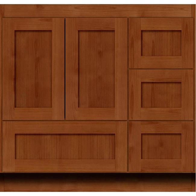 Simplicity by Strasser - 36 X 18 X 34.5 Legacy Vanity Shaker Door Right Hand Drawers