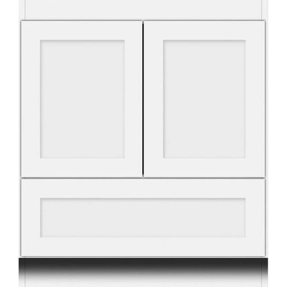 Simplicity by Strasser - 30 X 18 X 34.5 Legacy Vanity Shaker Door No Side Drawers