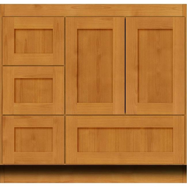 Simplicity by Strasser - 36 X 18 X 34.5 Legacy Vanity Shaker Door Left Hand Drawers
