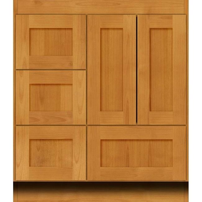 Simplicity by Strasser - 30 X 18 X 34.5 Legacy Vanity Shaker Door Left Hand Drawers