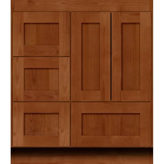 Simplicity by Strasser - 30 X 18 X 34.5 Legacy Vanity Shaker Door Left Hand Drawers