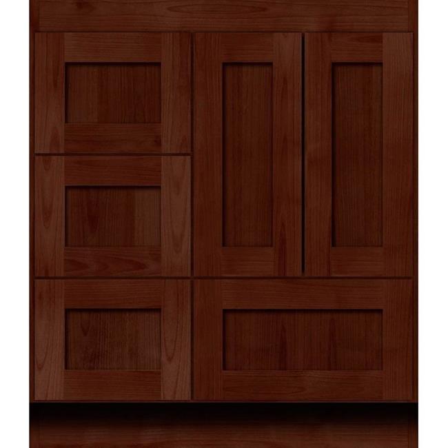 Simplicity by Strasser - 30 X 18 X 34.5 Legacy Vanity Shaker Door Left Hand Drawers