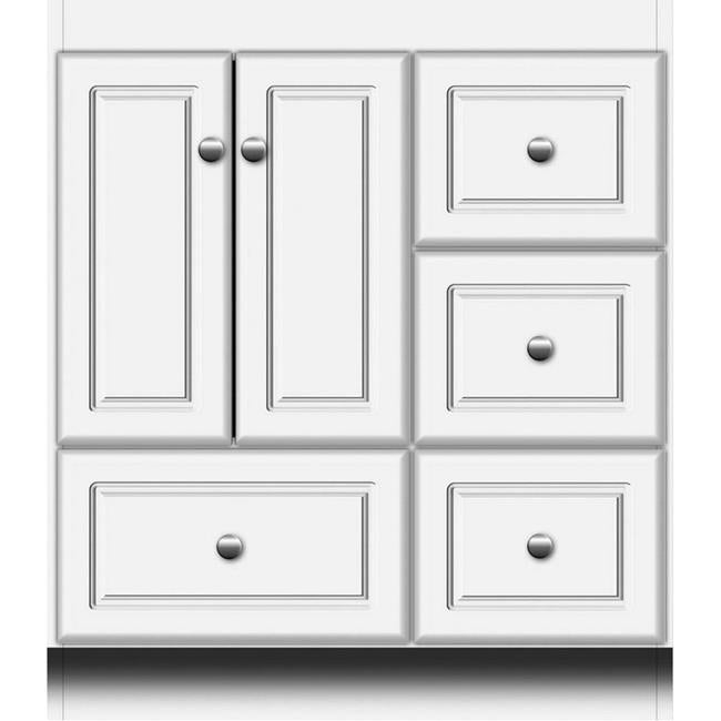 Simplicity by Strasser - 30 X 18 X 34.5 Legacy Vanity Slab Door Right Hand Drawers