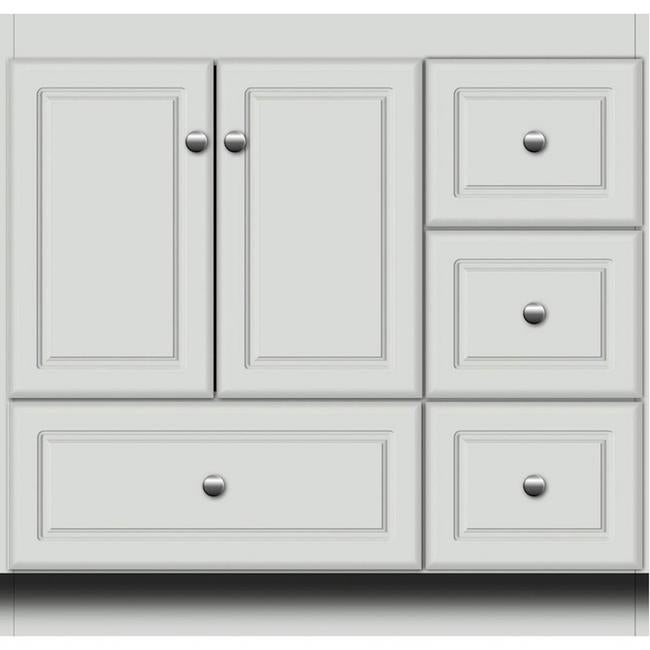Simplicity by Strasser - 36 X 18 X 34.5 Legacy Vanity Slab Door Right Hand Drawers