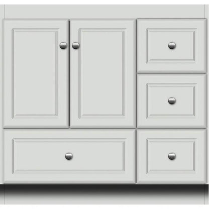 Simplicity by Strasser - 36 X 18 X 34.5 Legacy Vanity Slab Door Right Hand Drawers