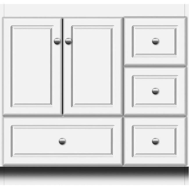 Simplicity by Strasser - 36 X 18 X 34.5 Legacy Vanity Slab Door Right Hand Drawers