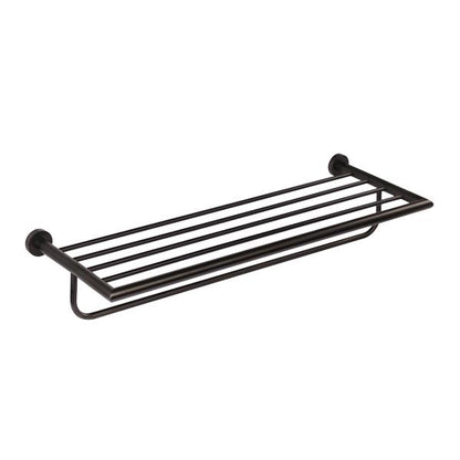 Lacava - Ronda Wall-Mount Towel Shelf With A Towel Bar Made Of Chrome Plated Brass. W: 24 1/2”, D: 8 5/8”