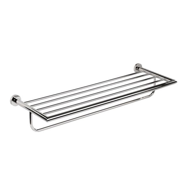 Lacava - Ronda Wall-Mount Towel Shelf With A Towel Bar Made Of Chrome Plated Brass. W: 24 1/2”, D: 8 5/8”
