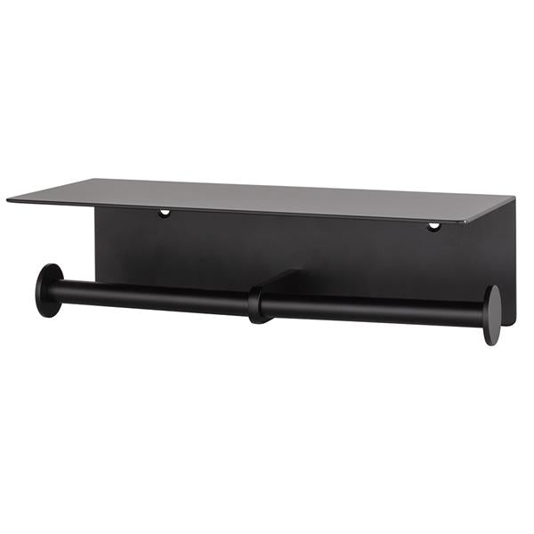 Lacava - Ronda Doble Toilet Paper Holder With Shelf, W: 10 D: 4 1/2 H: 2 3/4