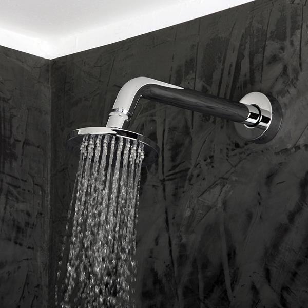 Lacava - Minimal Wall-Mount Tilting Round Rain Shower Head, 60 Rubber Nozzles