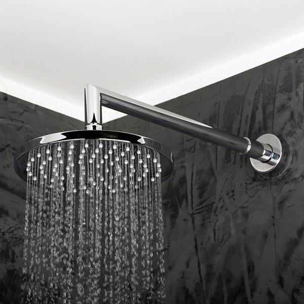 Lacava - Minimal Wall-Mount Tilting Round Rain Shower Head, 75 Rubber Nozzles