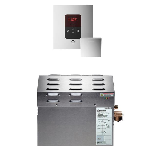 Mr. Steam - Ms (Itempo) 7.5 Kw (7500 W) Steam Shower Generator Package With Itempo Control In Square Polished Chrome