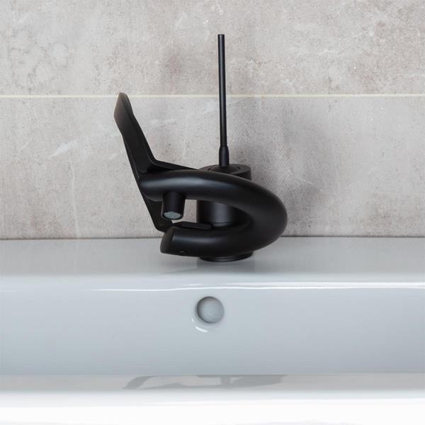 Lacava - Perla & Embrace Deck-Mount Single-Hole Faucet With Joystick Lever Handle And Click-Clack Drain, Ada Compliant