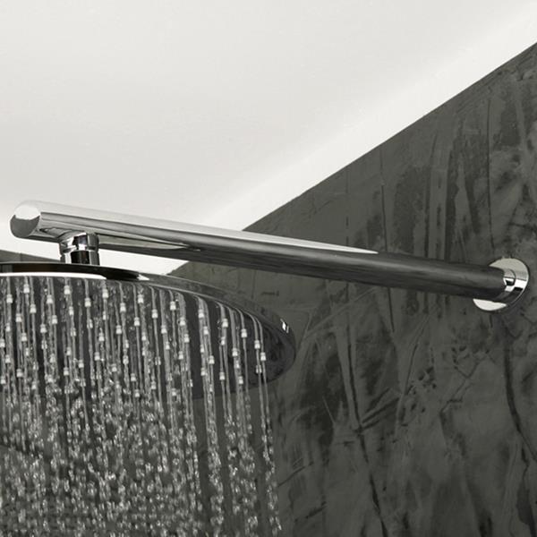 Lacava - Perla & Embrace Wall-Mount Oval Shower Arm With Flange.
