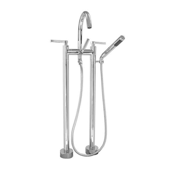 Sigma - Contemporary Floormount Two-Hole Tub Filler Trim Tribeca