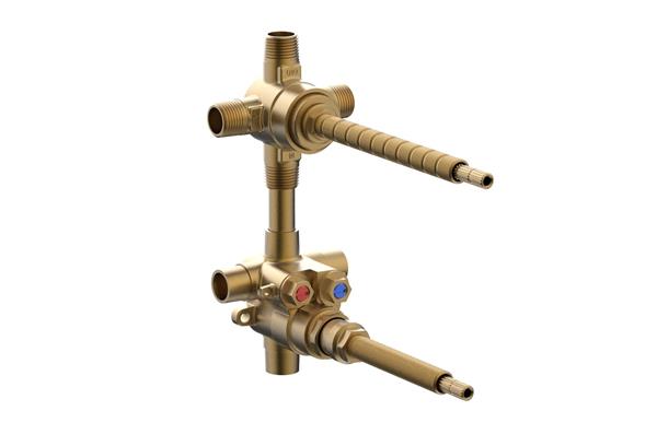 Phylrich - 1/2 Inch Thermostatic Valve with 3 Way Shared Diverter