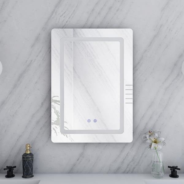 Maidstone - Orionis 20 by 28 Inch Rectangle Lighted Mirror with Anti-Fog