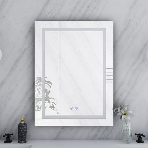 Maidstone - Orionis 24 by 32 Inch Rectangle Lighted Mirror with Anti-Fog